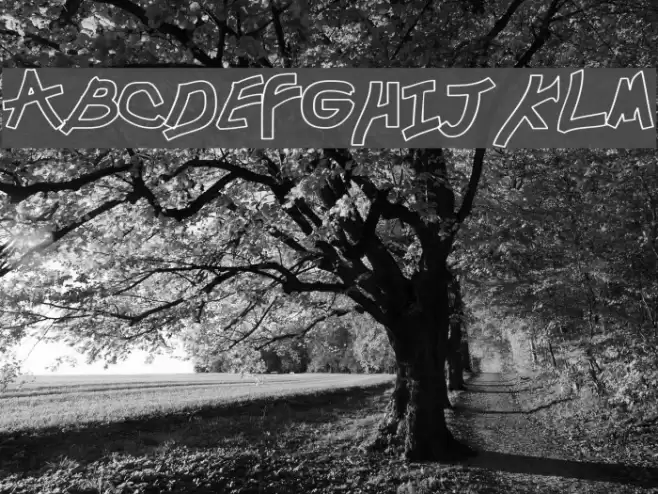 Chunkmuffin Hollow Wide Font examples