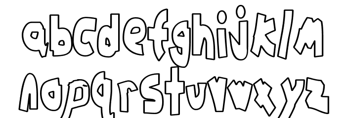 Chunkmuffin Hollow Wide Font LOWERCASE