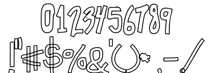 Chunkmuffin Hollow Font OTHER CHARS