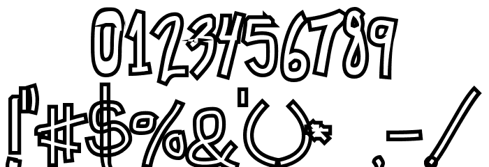 Chunkmuffin HollowThick Font OTHER CHARS