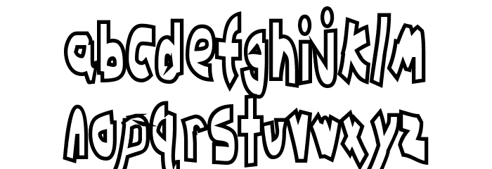 Chunkmuffin HollowThick Font LOWERCASE