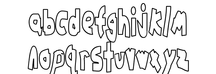 Chunkmuffin Hollow Font LOWERCASE