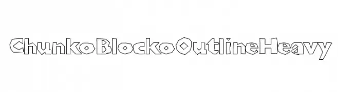 ChunkoBlockoOutlineHeavy  Frei Schriftart Herunterladen