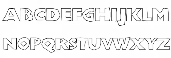 ChunkoBlockoOutlineHeavy Schriftart Groß