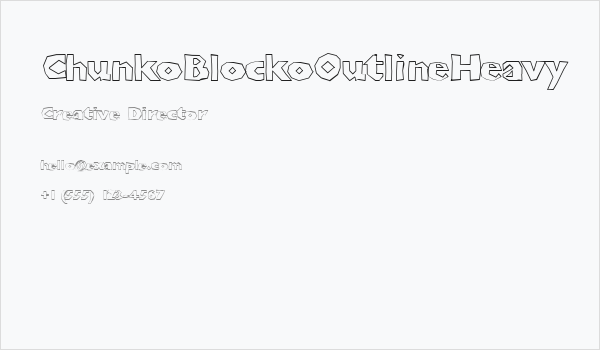 ChunkoBlockoOutlineHeavy Business Card