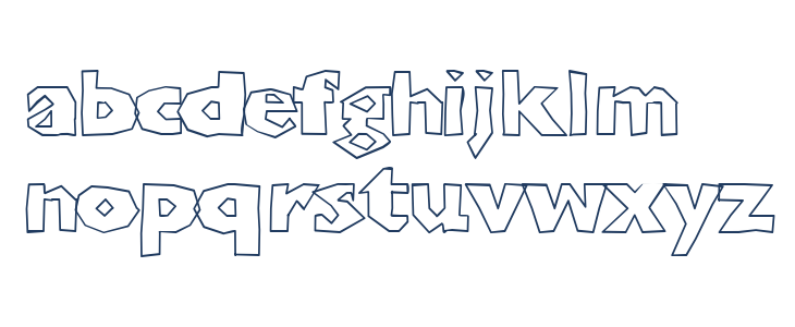 ChunkoBlockoOutlineHeavy Lowercase