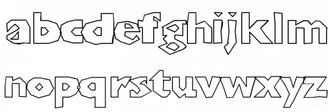 ChunkoBlockoOutlineHeavy Schriftart Kleinbuchstaben