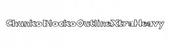 ChunkoBlockoOutlineXtraHeavy  Скачать бесплатные шрифты