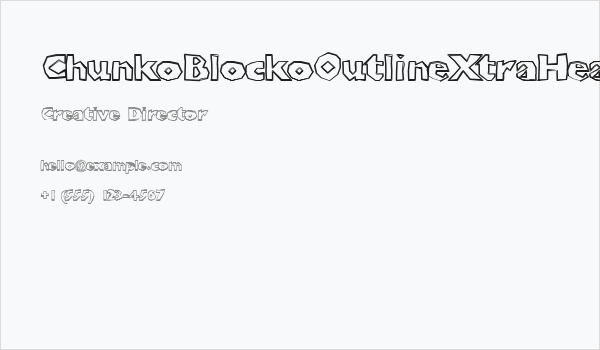 ChunkoBlockoOutlineXtraHeavy Business Card