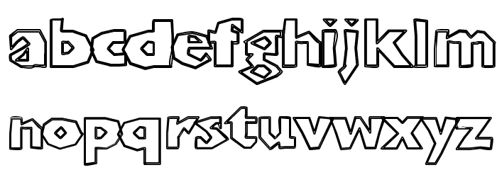ChunkoBlockoOutlineXtraHeavy Font LOWERCASE