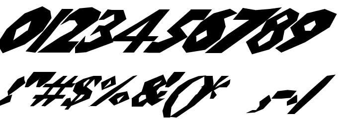 ChunkoBlockoSlantedWild Font OTHER CHARS