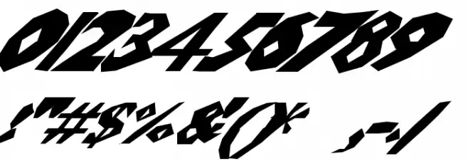 ChunkoBlockoSlantedWild Font OTHER CHARS