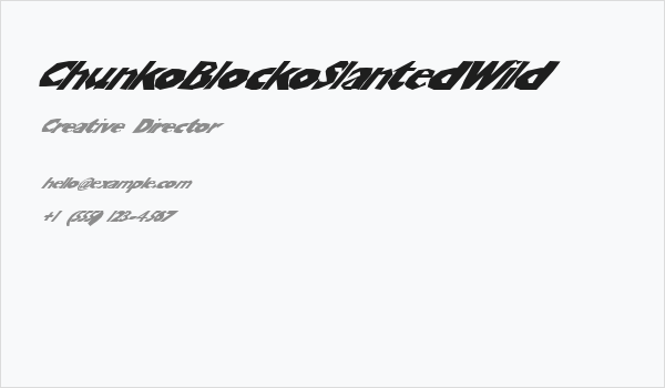 ChunkoBlockoSlantedWild Business Card