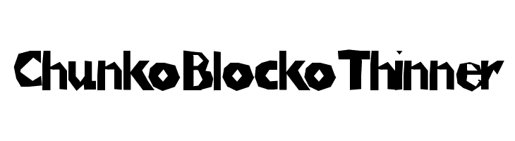 ChunkoBlockoThinner  Frei Schriftart Herunterladen
