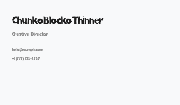 ChunkoBlockoThinner Business Card