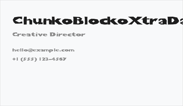 ChunkoBlockoXtraDark Business Card