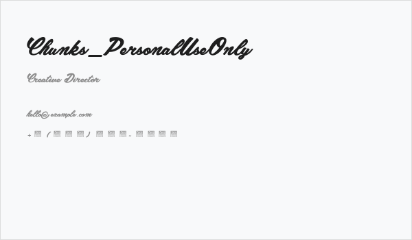 Chunks_PersonalUseOnly Business Card