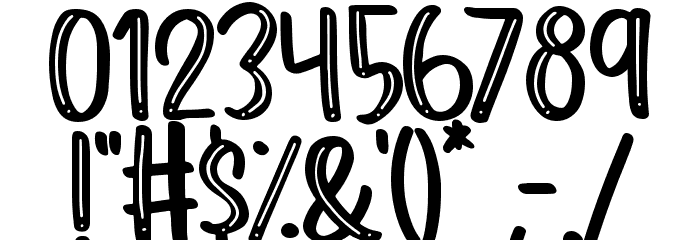 Chunky Bear Font OTHER CHARS
