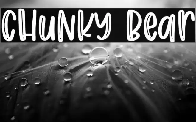 Chunky Bear Caratteri examples