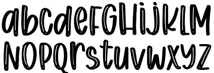 Chunky Bear Font LOWERCASE