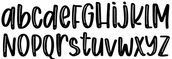 Chunky Bear Font Litere mici
