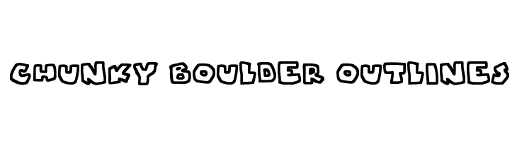 Chunky Boulder Outlines Font