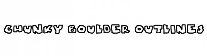 Chunky Boulder Outlines  नि: शुल्क फ़ॉन्ट्स डाउनलोड