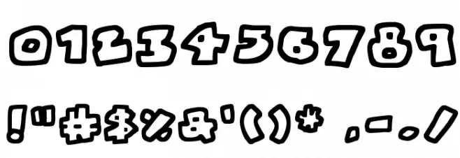 Chunky Boulder Outlines Font OTHER CHARS