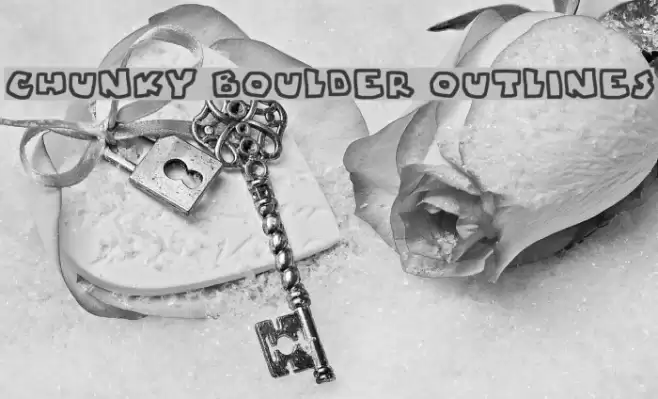 Chunky Boulder Outlines Font examples