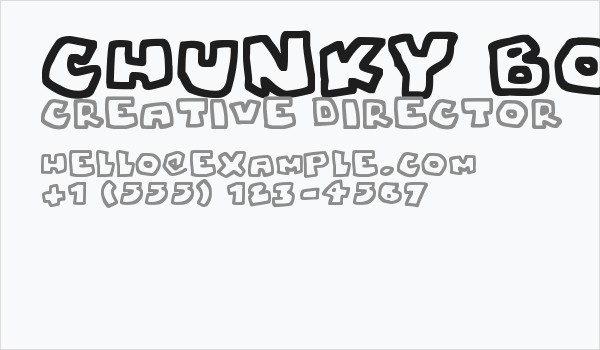 Chunky Boulder Outlines Business Card