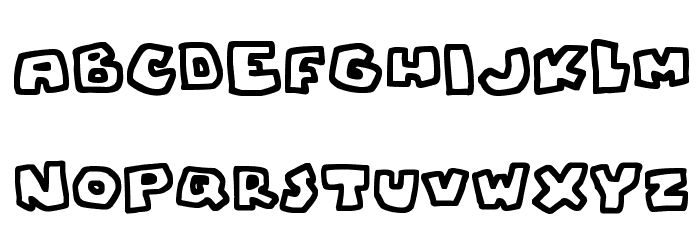 Chunky Boulder Outlines Font LOWERCASE