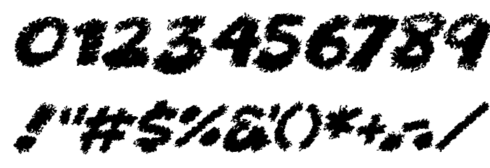 Chunky Chalk Italic Font OTHER CHARS