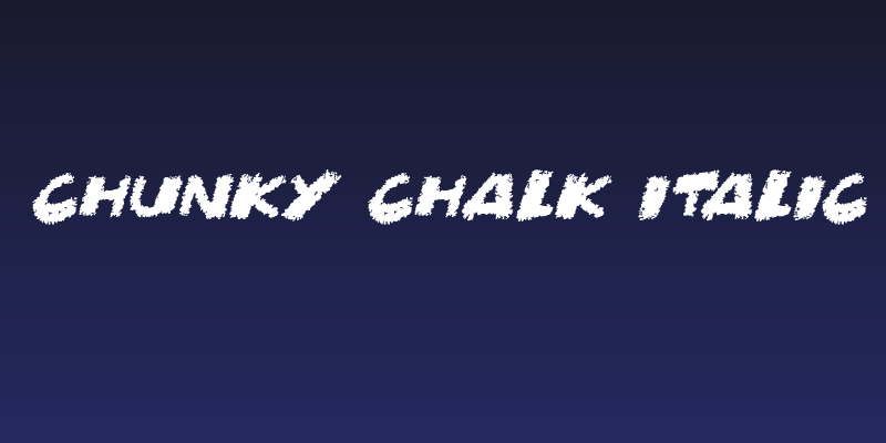 Chunky Chalk Italic Social Header