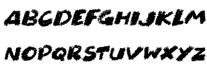 Chunky Chalk Italic Font LOWERCASE