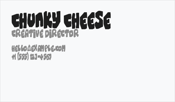Chunky Cheese Business Card