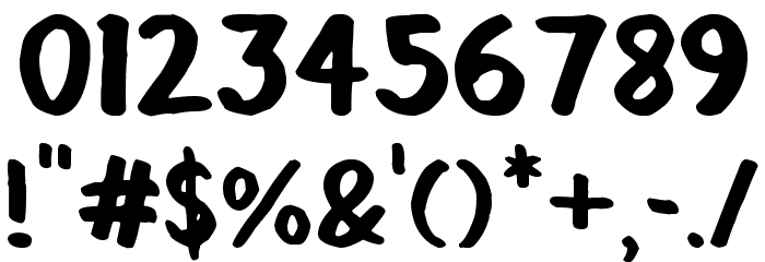 Chunky Felt Font OTHER CHARS