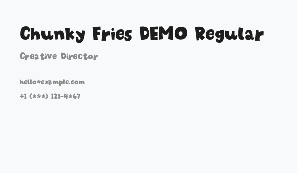 Chunky Fries DEMO Regular Business Card