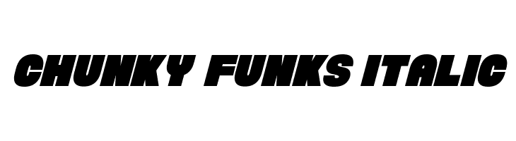Chunky Funks Italic  Скачать бесплатные шрифты