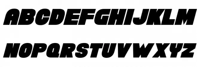 Chunky Funks Italic Schriftart Groß