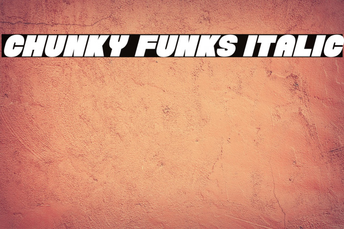 Chunky Funks Italic Example 1