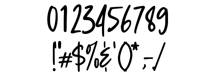 Chunky Hulrey Demo Font OTHER CHARS