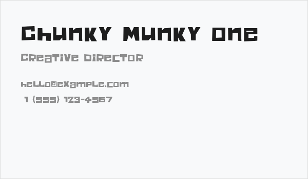 Chunky Munky One Business Card