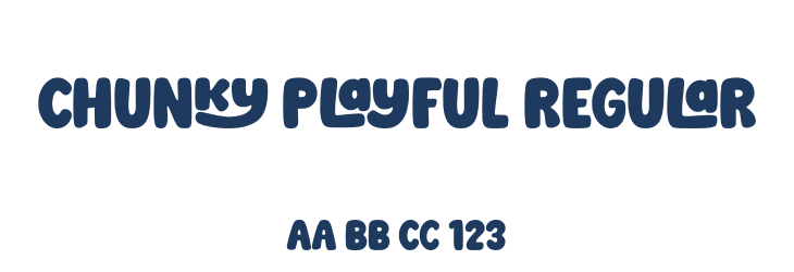 Chunky Playful Regular Font Preview