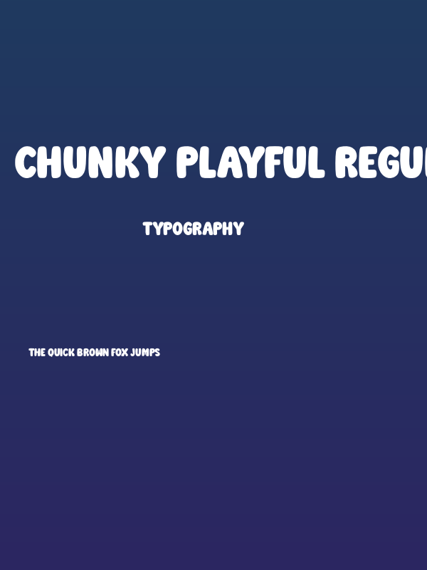 Chunky Playful Regular Poster