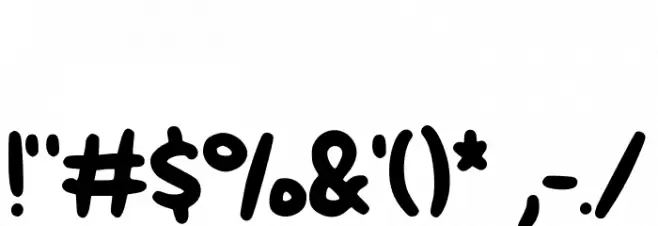 Chunky Rosie Demo Шрифта ДРУГИЕ символов