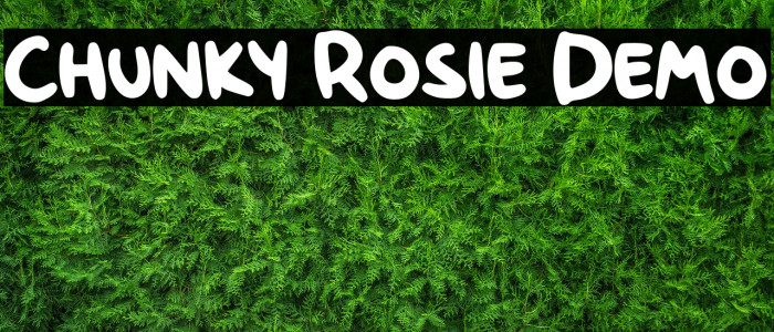 Chunky Rosie Demo Font examples