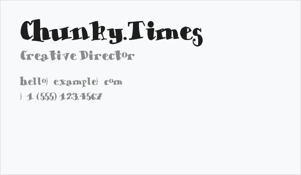 Chunky-Times Business Card
