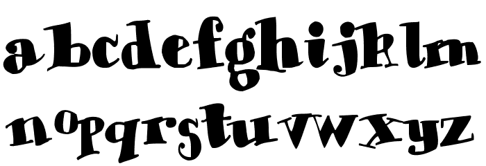 Chunky-Times Font LOWERCASE