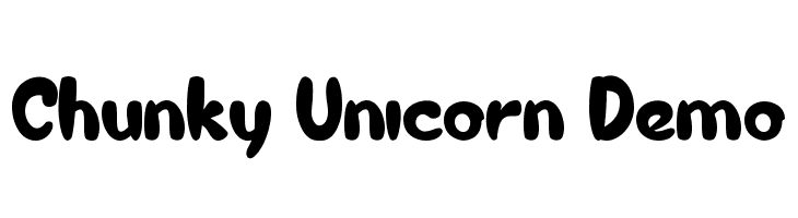 Chunky Unicorn Demo  les polices de caractères gratuit tlcharger