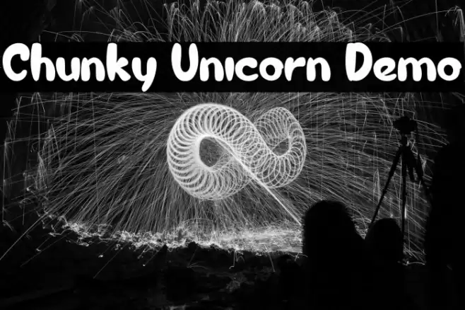 Chunky Unicorn Demo Font examples